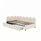 Sofá cama tapizado individual con 2 cajones