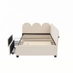 Sofá cama tapizado individual con 2 cajones