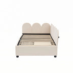 Sofá cama tapizado individual con 2 cajones
