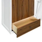 Cama Murphy/Abatible con Armario, Cajones, Luz LED y Escritorio