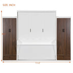 Cama Murphy/Abatible con Armario, Cajones, Luz LED y Escritorio