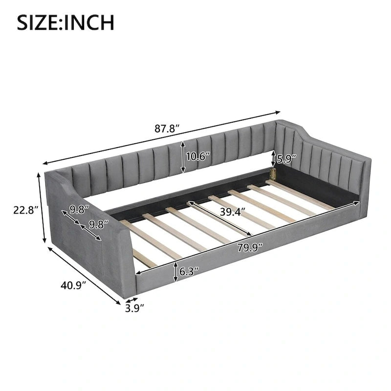 Sofá cama tapizado tamaño Twin XL