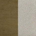Cama King, tapizado bouclé beige con canales verticales, marrón