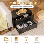 Cómoda apilable de 2 cajones, cubo de almacenamiento de madera multiusos