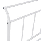 Cama de día metálica con diseño de mango curvo y cama nido individual para dormitorio