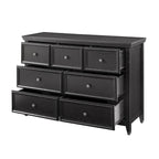 Cómoda horizontal Farmhouse moderna de 7 cajones, armario, almacenamiento de ropa, armario con cajones de almacenamiento para sala de estar