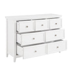 Cómoda horizontal Farmhouse moderna de 7 cajones, armario, almacenamiento de ropa, armario con cajones de almacenamiento para sala de estar