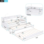 Cama de día Twin XL con nido, estantes y USB