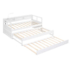 Cama de día Twin XL con nido, estantes y USB