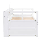 Cama de día Twin XL con nido, estantes y USB