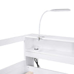 Cama de día Twin XL con nido, estantes y USB