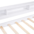 Cama de día Twin XL con nido, estantes y USB
