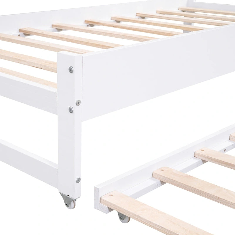 Cama de día Twin XL con nido, estantes y USB