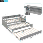 Cama de día Twin XL con nido, estantes y USB
