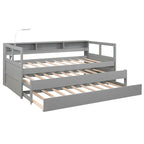 Cama de día Twin XL con nido, estantes y USB