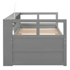 Cama de día Twin XL con nido, estantes y USB