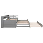 Cama de día Twin XL con nido, estantes y USB
