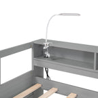 Cama de día Twin XL con nido, estantes y USB