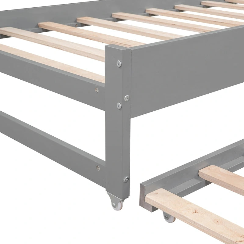 Cama de día Twin XL con nido, estantes y USB