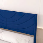 Base de cama tapizada con cabecera y 4 cajones de almacenamiento