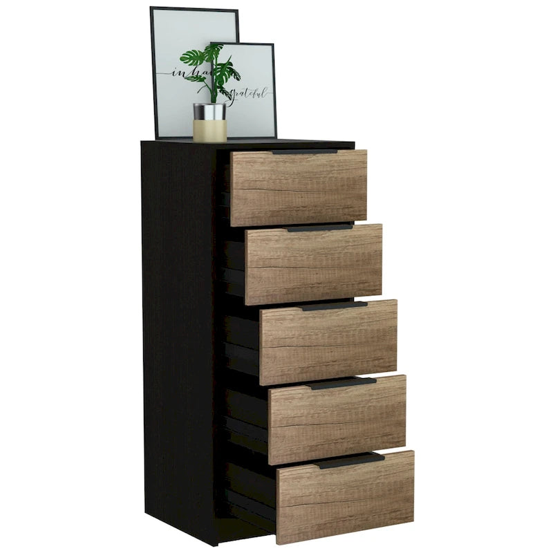 Cómoda Kaia de 5 cajones, cómoda vertical