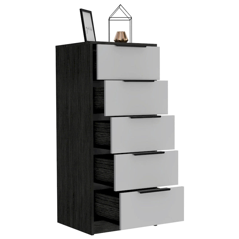 Cómoda Kaia de 5 cajones, cómoda vertical