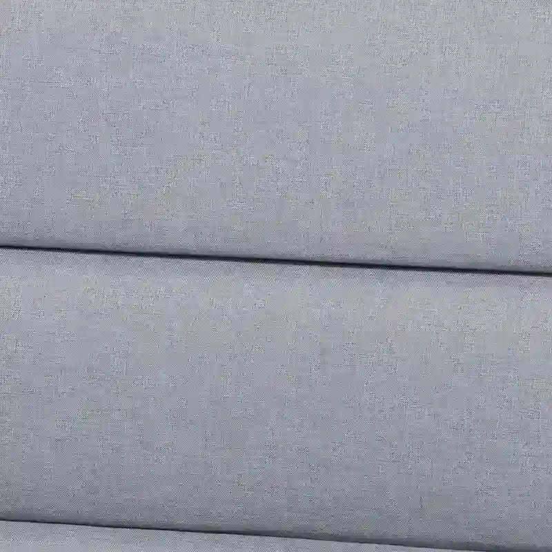Cama de plataforma de madera tapizada de tela de transición - Gris claro