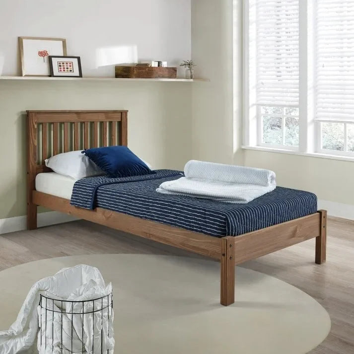 Cama de Madera de Láminas Tamaño Twin Colección Corona