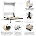 Cama Murphy completa versátil de 64 W