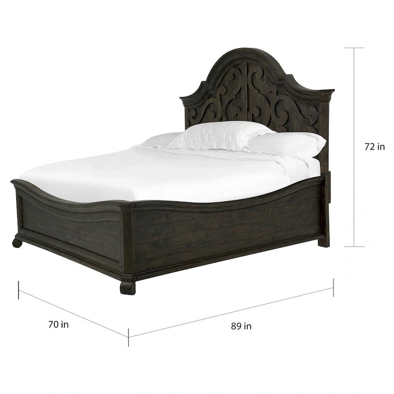 Cama de paneles tradicional con forma de grano de pimienta