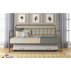 Sofá cama con estructura de metal y nido