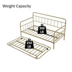 Sofá cama con estructura de metal y nido