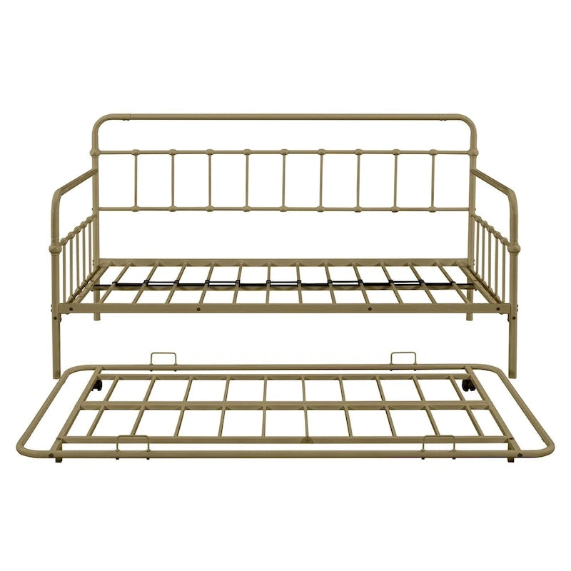 Sofá cama con estructura de metal y nido