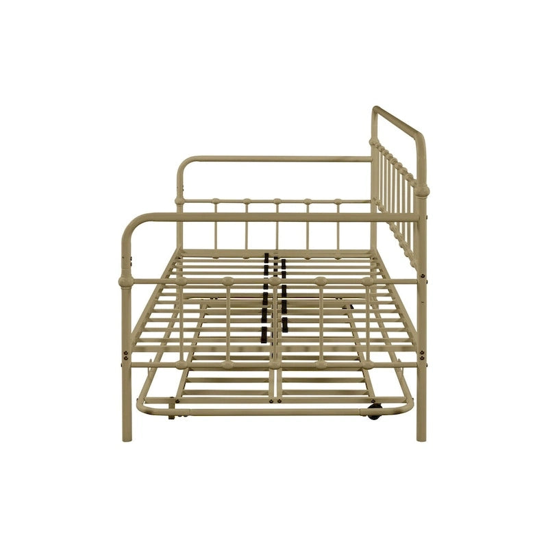 Sofá cama con estructura de metal y nido