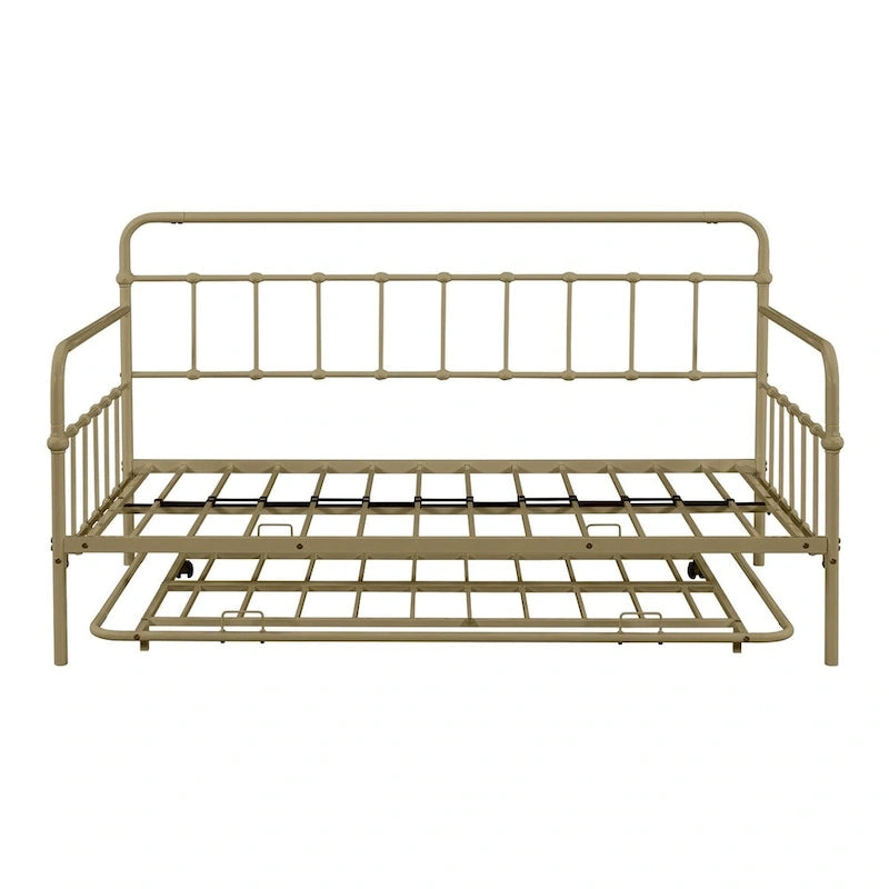Sofá cama con estructura de metal y nido