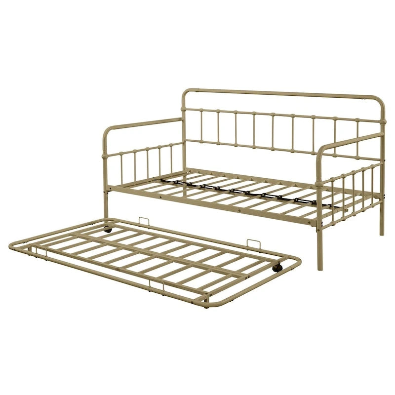 Sofá cama con estructura de metal y nido