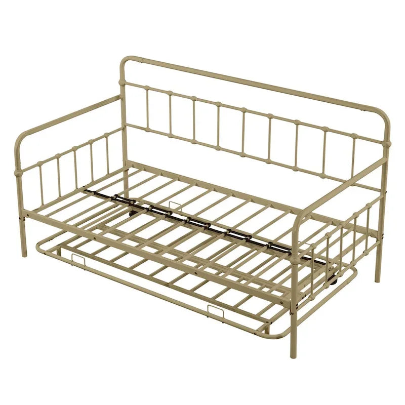 Sofá cama con estructura de metal y nido
