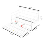 Sofá cama con estructura de metal y nido
