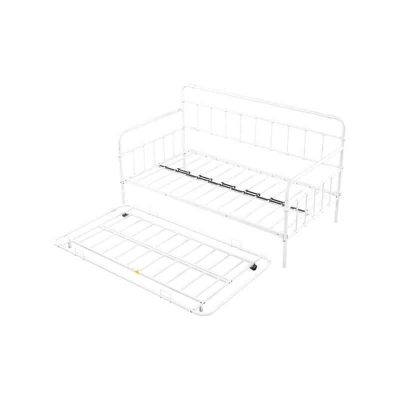 Sofá cama con estructura de metal y nido