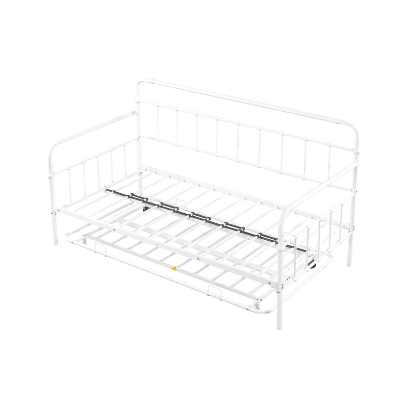Sofá cama con estructura de metal y nido