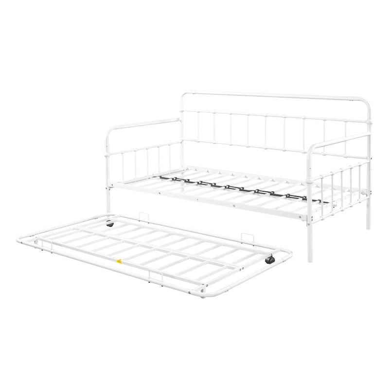 Sofá cama con estructura de metal y nido