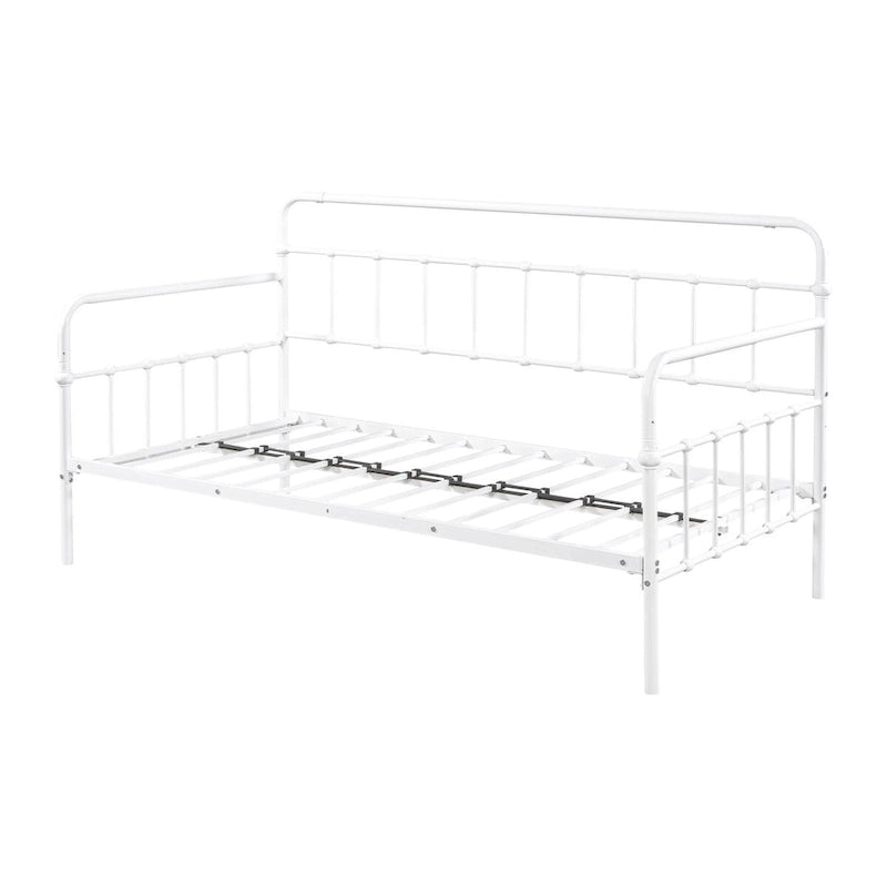 Sofá cama con estructura de metal y nido
