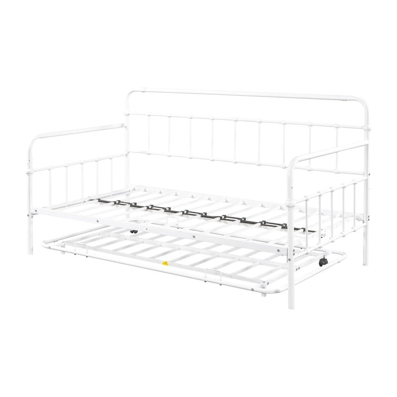 Sofá cama con estructura de metal y nido