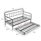 Sofá cama con estructura de metal y nido