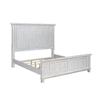Cama, cómoda, espejo y mesita de noche River Place Riverstone en blanco y tabaco