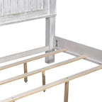 Cama, cómoda, espejo y mesita de noche River Place Riverstone en blanco y tabaco