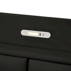 Base de cama flotante tamaño Queen con cabecera de almacenamiento, cama de plataforma tapizada moderna con puertos USB