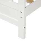 Cama de plataforma de madera con cabecera y piecera, no necesita somier