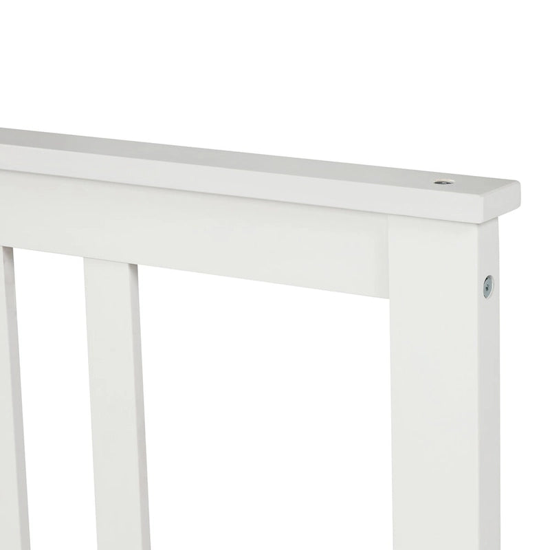 Cama de plataforma de madera con cabecera y piecera, no necesita somier