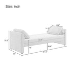Sofá cama moderno tapizado con almohadas, cama individual pequeña, no necesita colchón, tela de lino